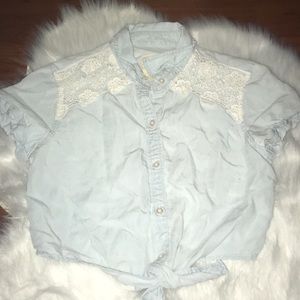 JEAN TIE UP SHIRT HOLLISTER